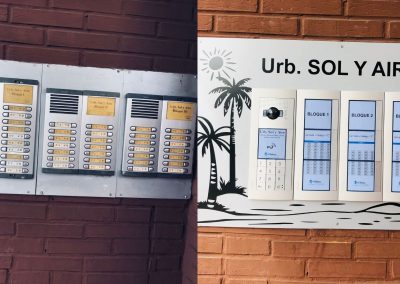 Renovación a videoportero digital TEGUI 2 Hilos + control de acceso inteligente en urbanización de Alicante